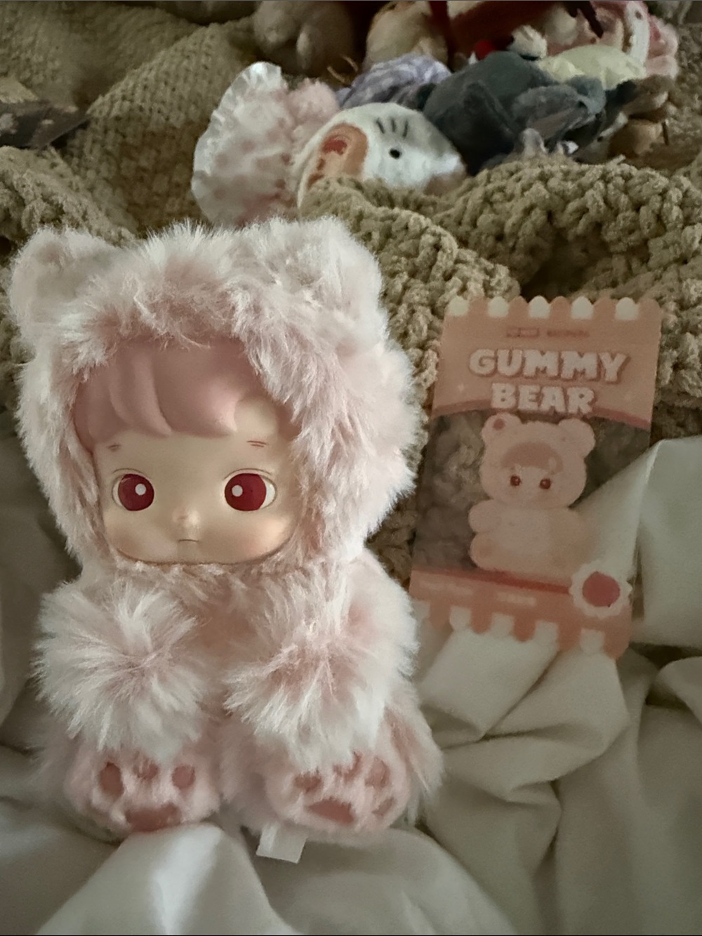 PopMart HACIPUPU Gummy Bear Series-Vinyl Plush
Pendant (Peach)